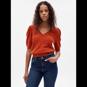 GAP CashSoft Puff Sleeve Sweater